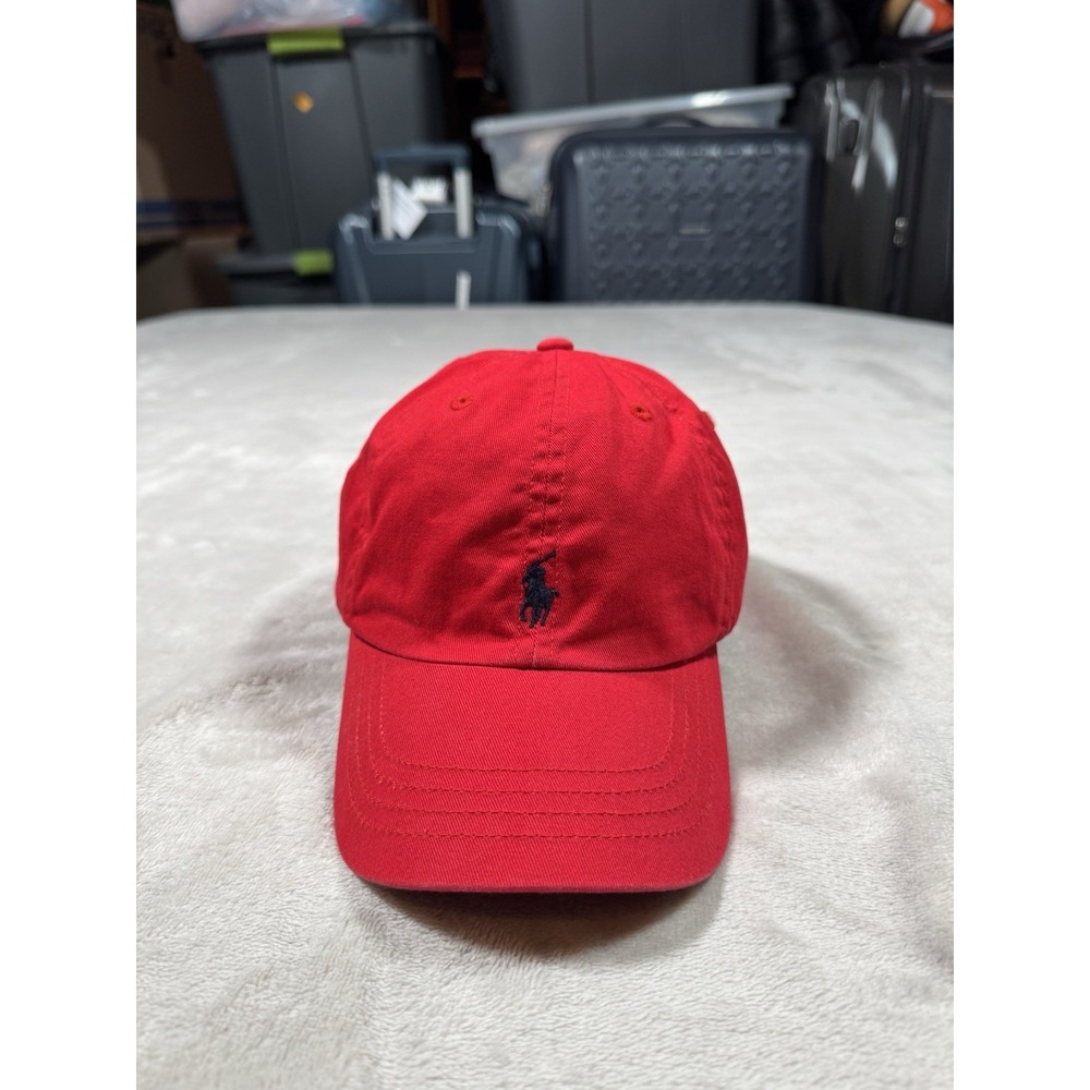 Vintage Polo Ralph Lauren Hat Boys 4-7 Red Cotton